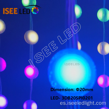 Cadena de 12V DC SMD RGB 5050 LED Ball